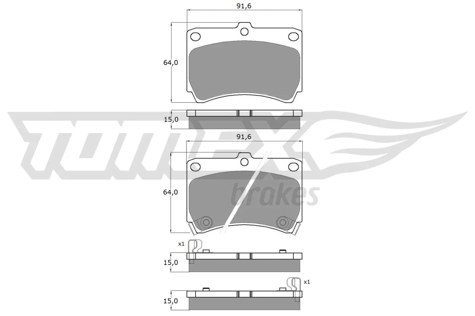 Brake Pad Set, disc brake TX 10-91