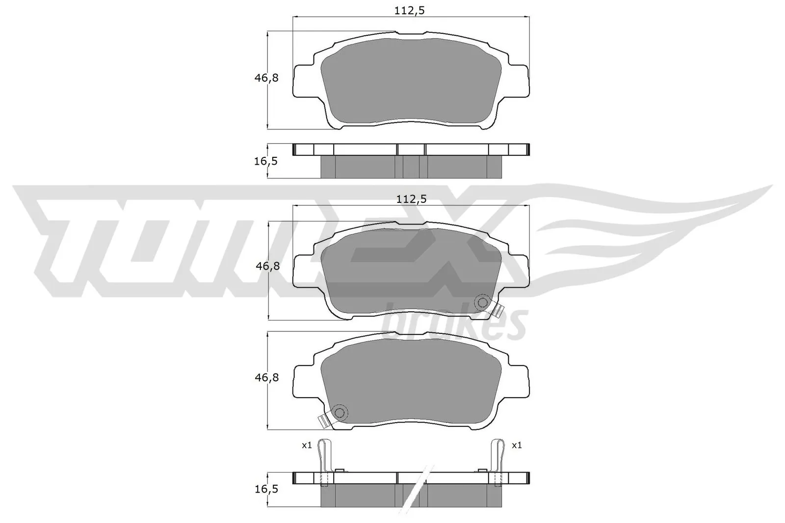 Brake Pad Set, disc brake TX 13-87