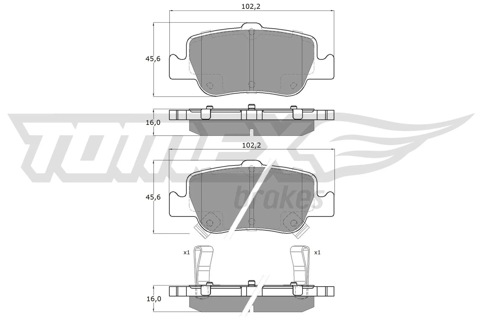 Brake Pad Set, disc brake TX 16-29
