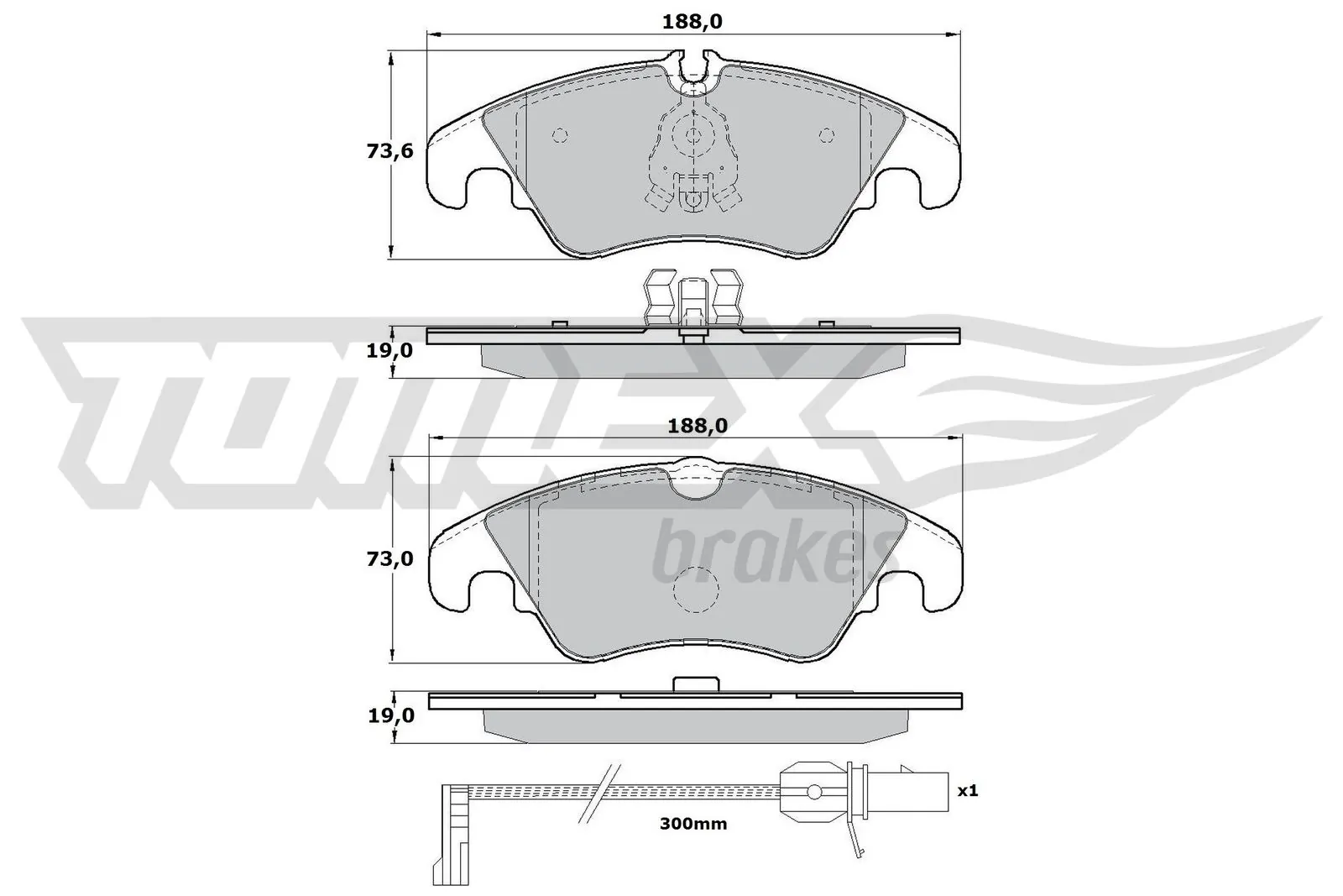 Brake Pad Set, disc brake TX 17-13