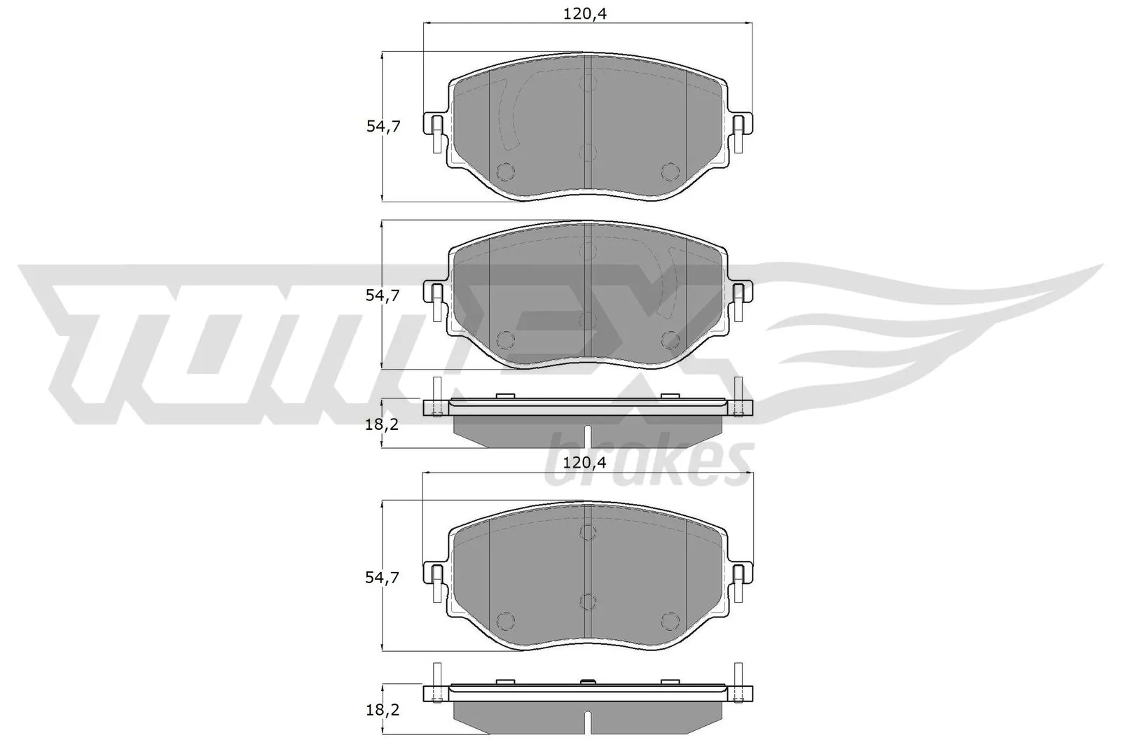 Brake Pad Set, disc brake TX 19-76