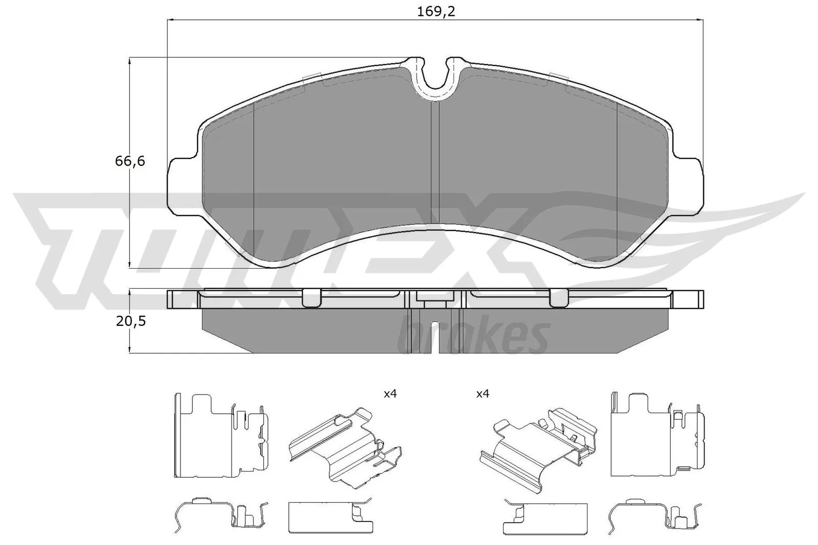Brake Pad Set, disc brake TX 19-52