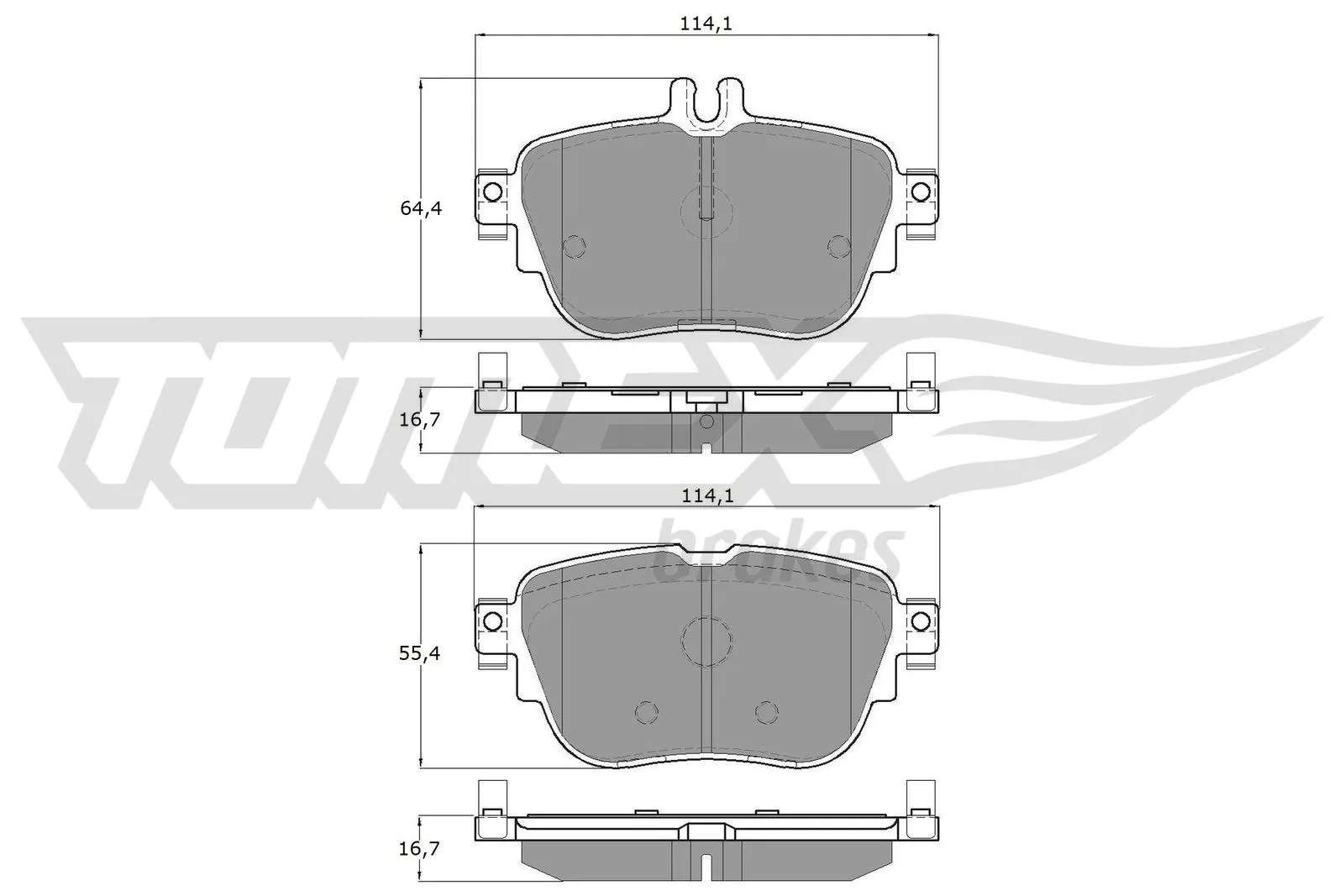 Brake Pad Set, disc brake TX 18-76