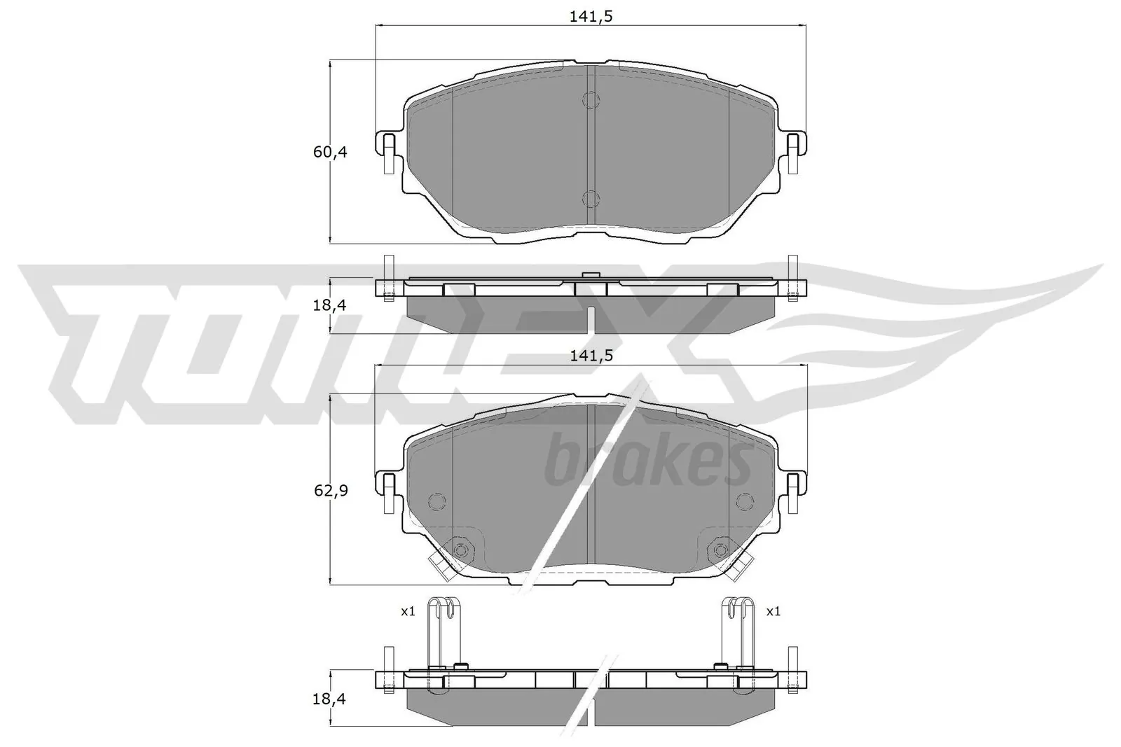Brake Pad Set, disc brake TX 19-63