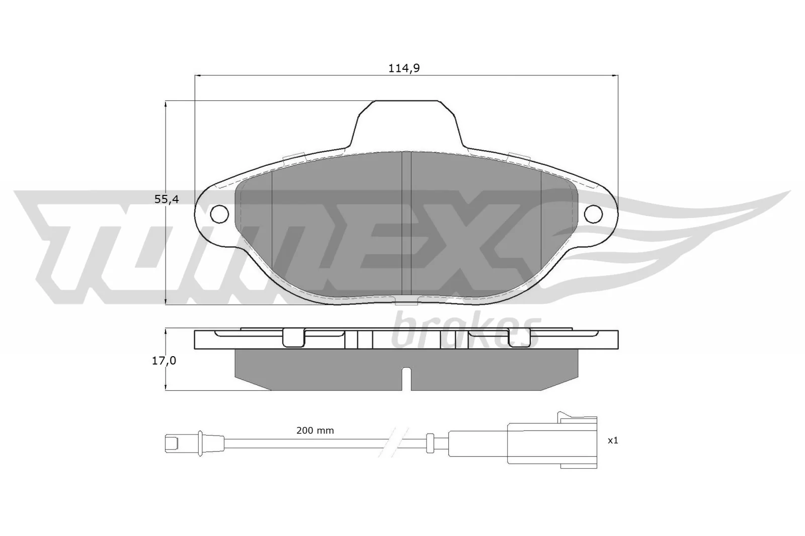 Brake Pad Set, disc brake TX 15-96