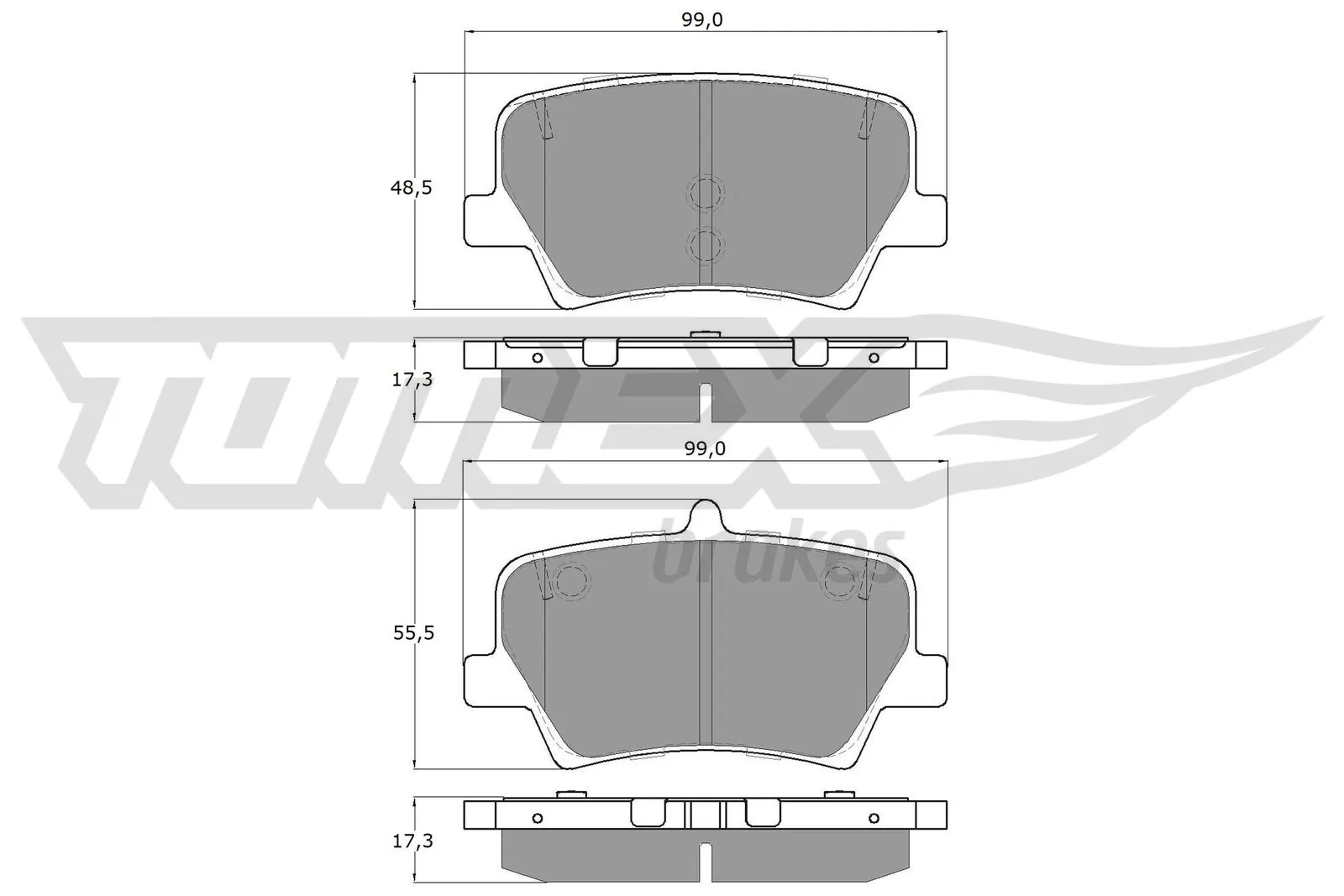 Brake Pad Set, disc brake TX 19-17