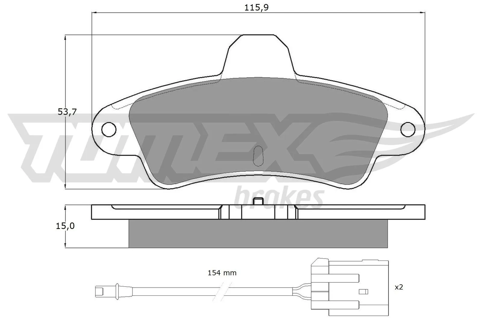 Brake Pad Set, disc brake TX 11-201