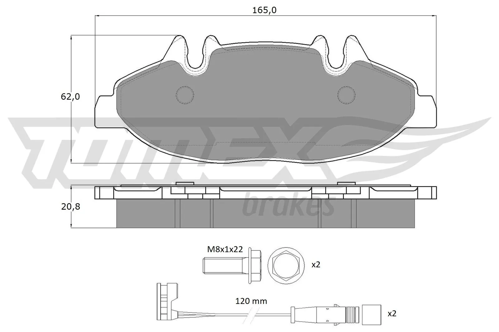 Brake Pad Set, disc brake TX 15-02