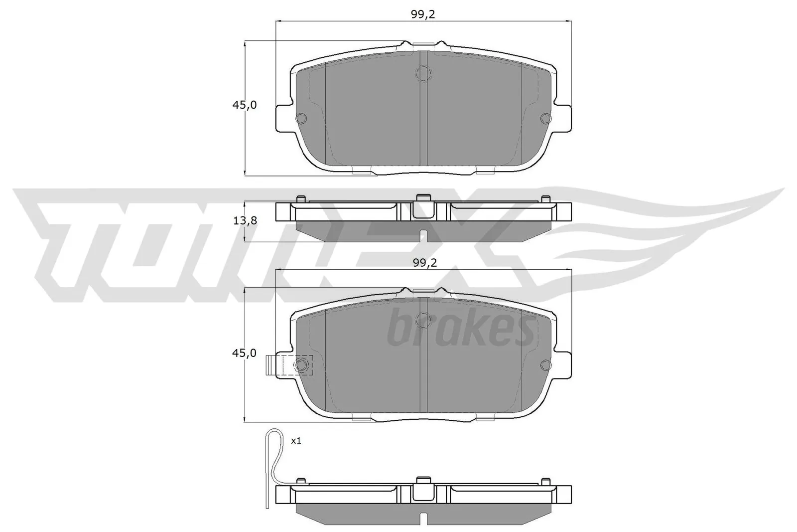 Brake Pad Set, disc brake TX 19-03