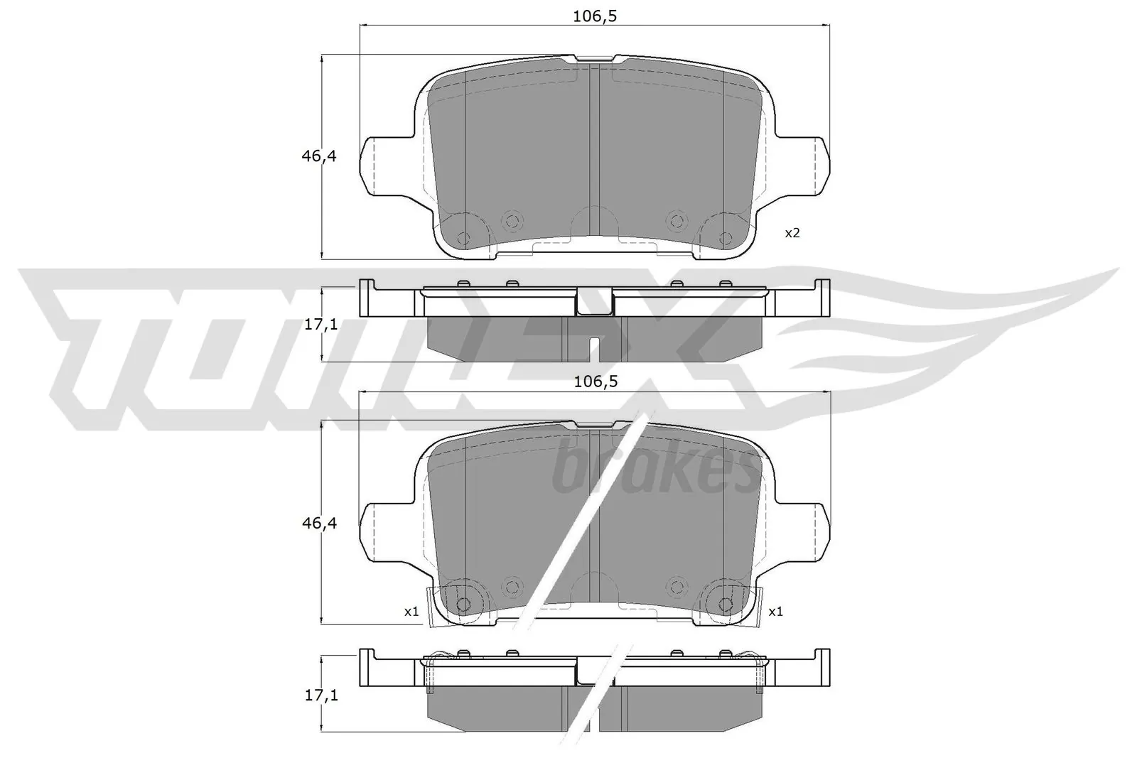 Brake Pad Set, disc brake TX 17-88