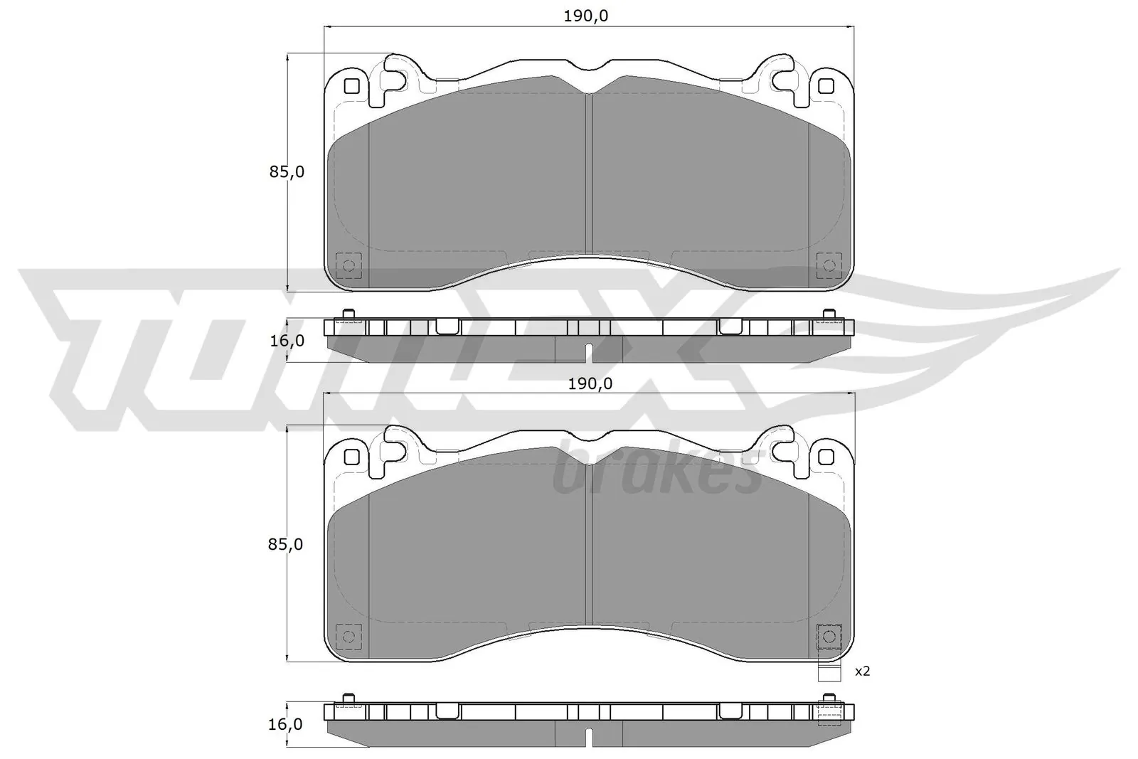 Brake Pad Set, disc brake TX 60-08