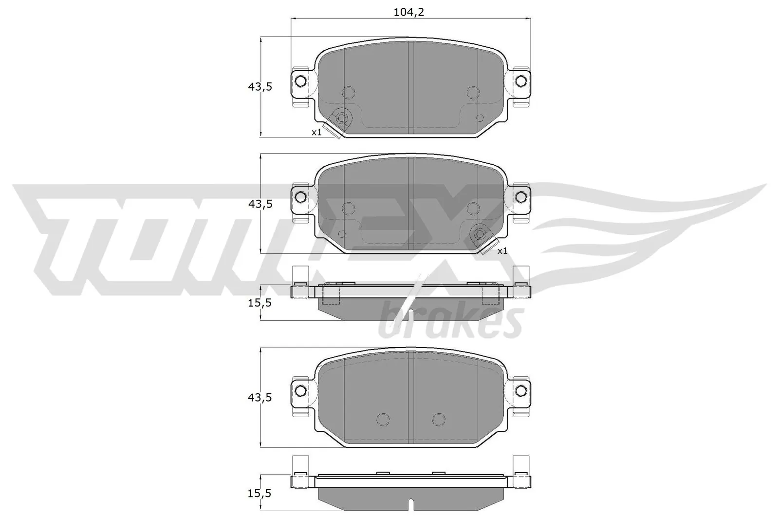 Brake Pad Set, disc brake TX 18-69