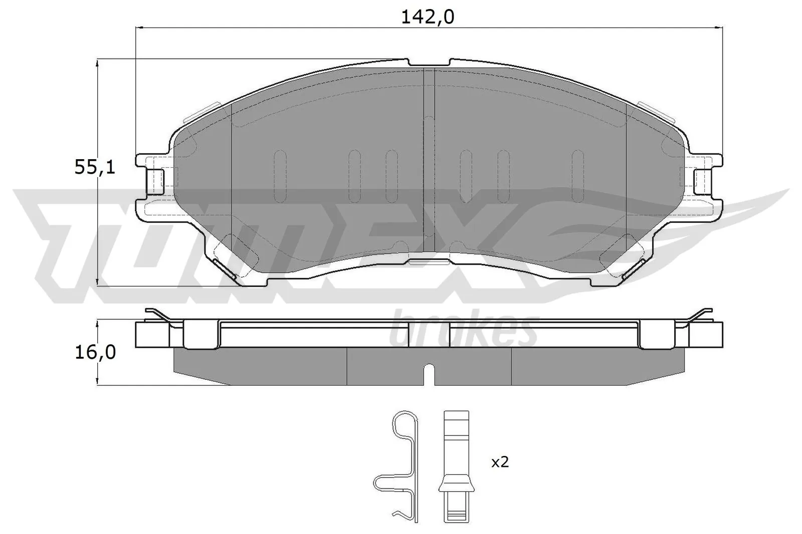 Brake Pad Set, disc brake TX 18-13