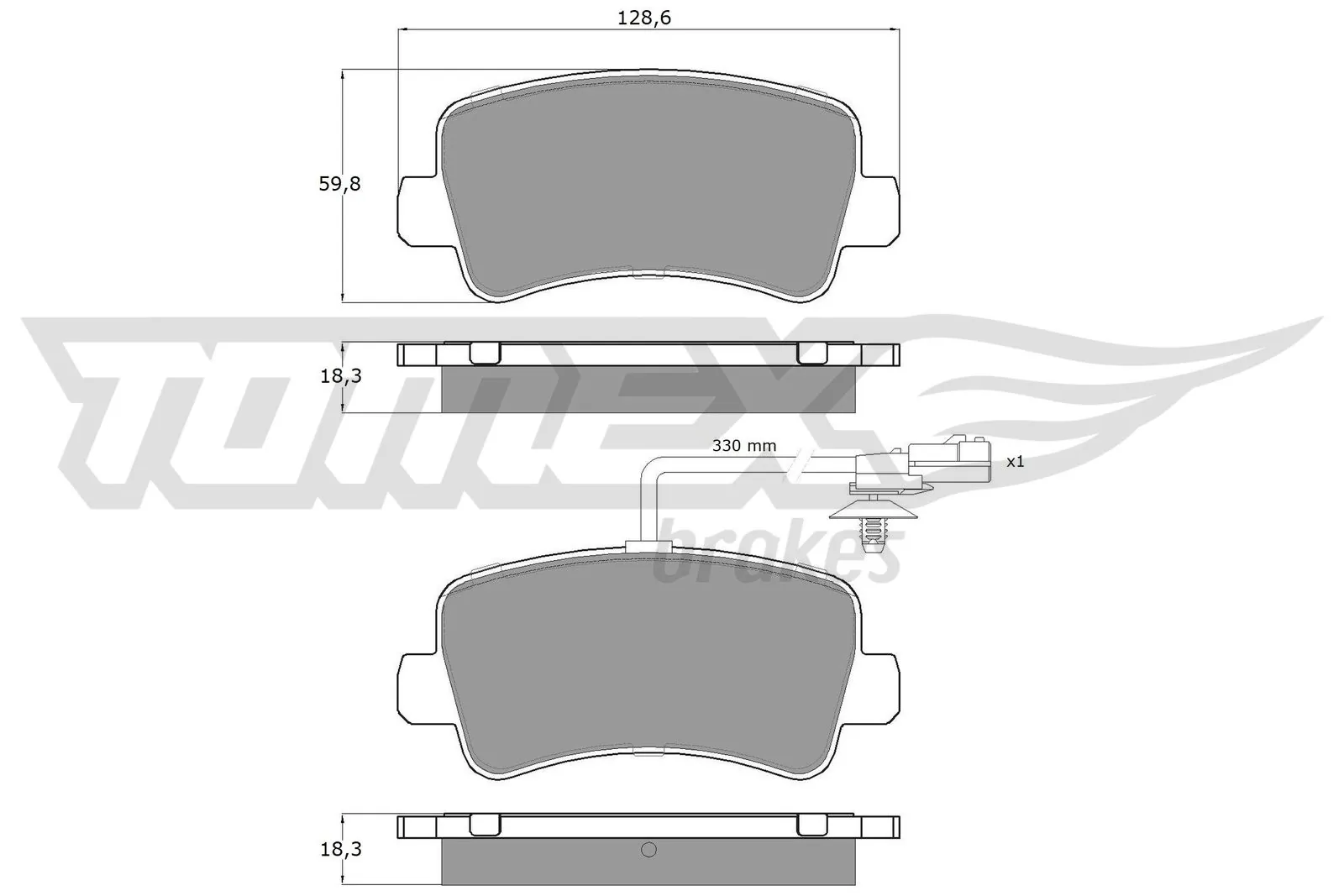 Brake Pad Set, disc brake TX 16-48