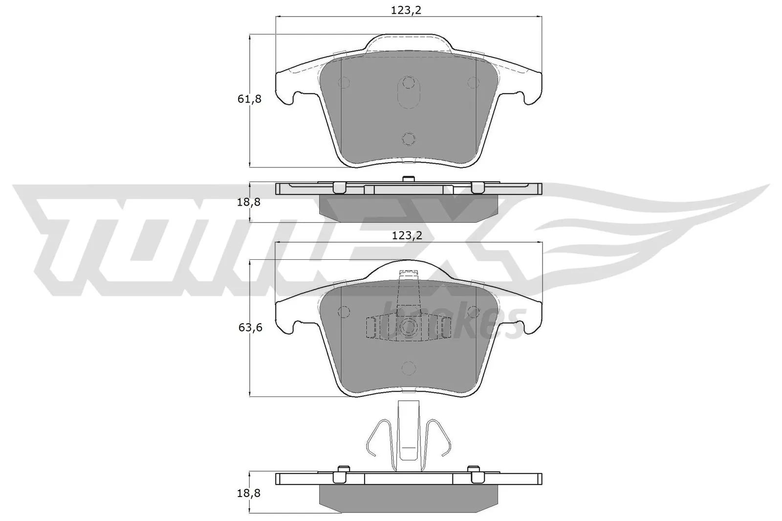 Brake Pad Set, disc brake TX 14-07