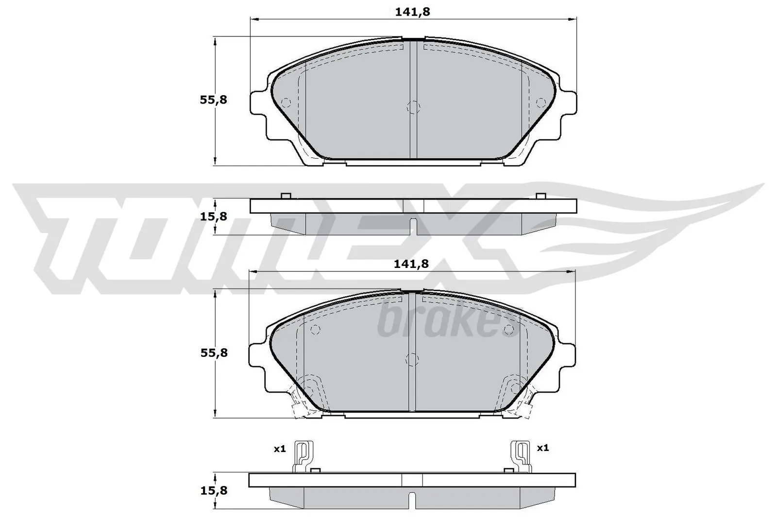 Brake Pad Set, disc brake TX 17-23