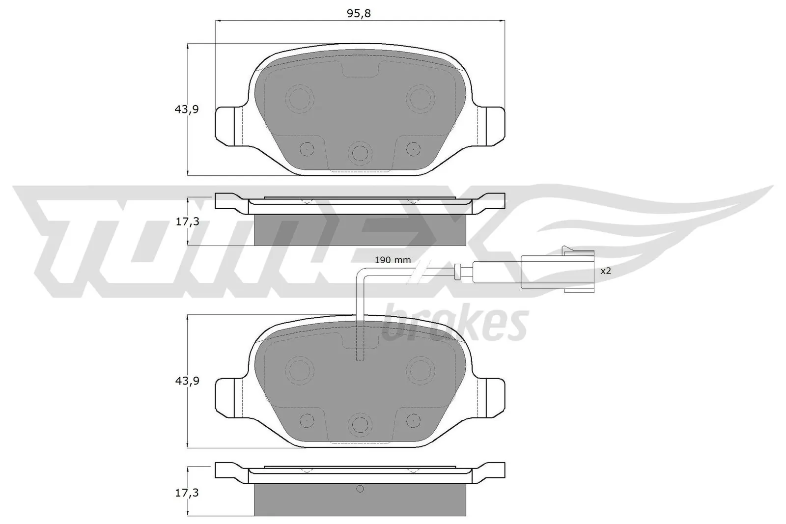 Brake Pad Set, disc brake TX 12-703