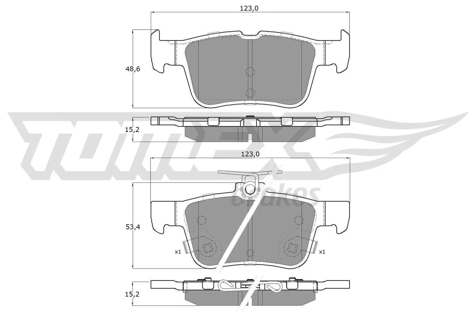 Brake Pad Set, disc brake TX 17-76