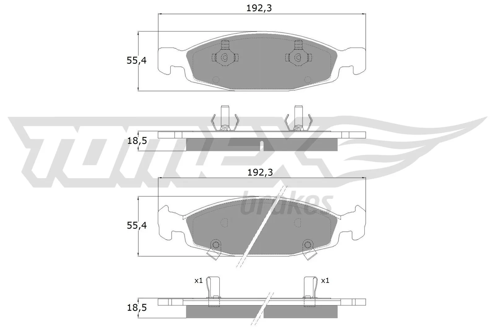 Brake Pad Set, disc brake TX 14-89