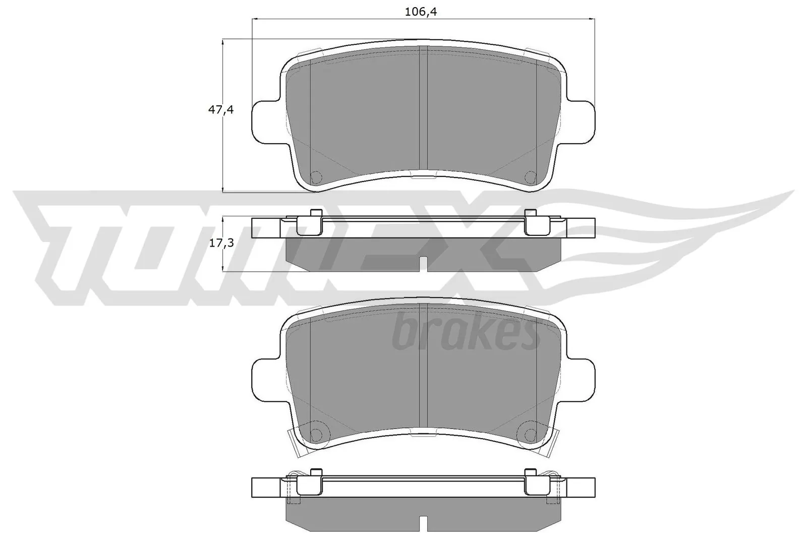 Brake Pad Set, disc brake TX 16-36