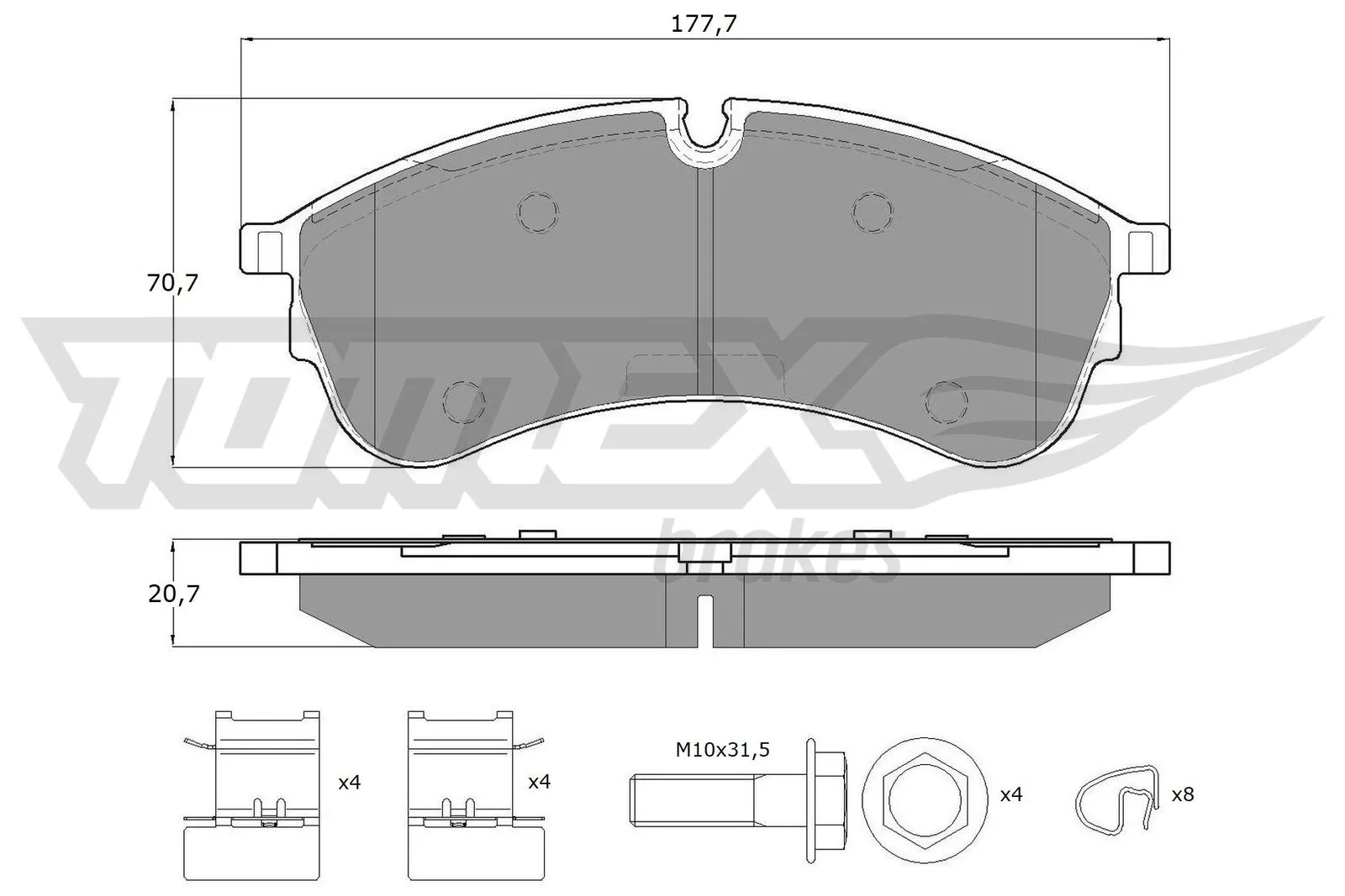 Brake Pad Set, disc brake TX 18-59