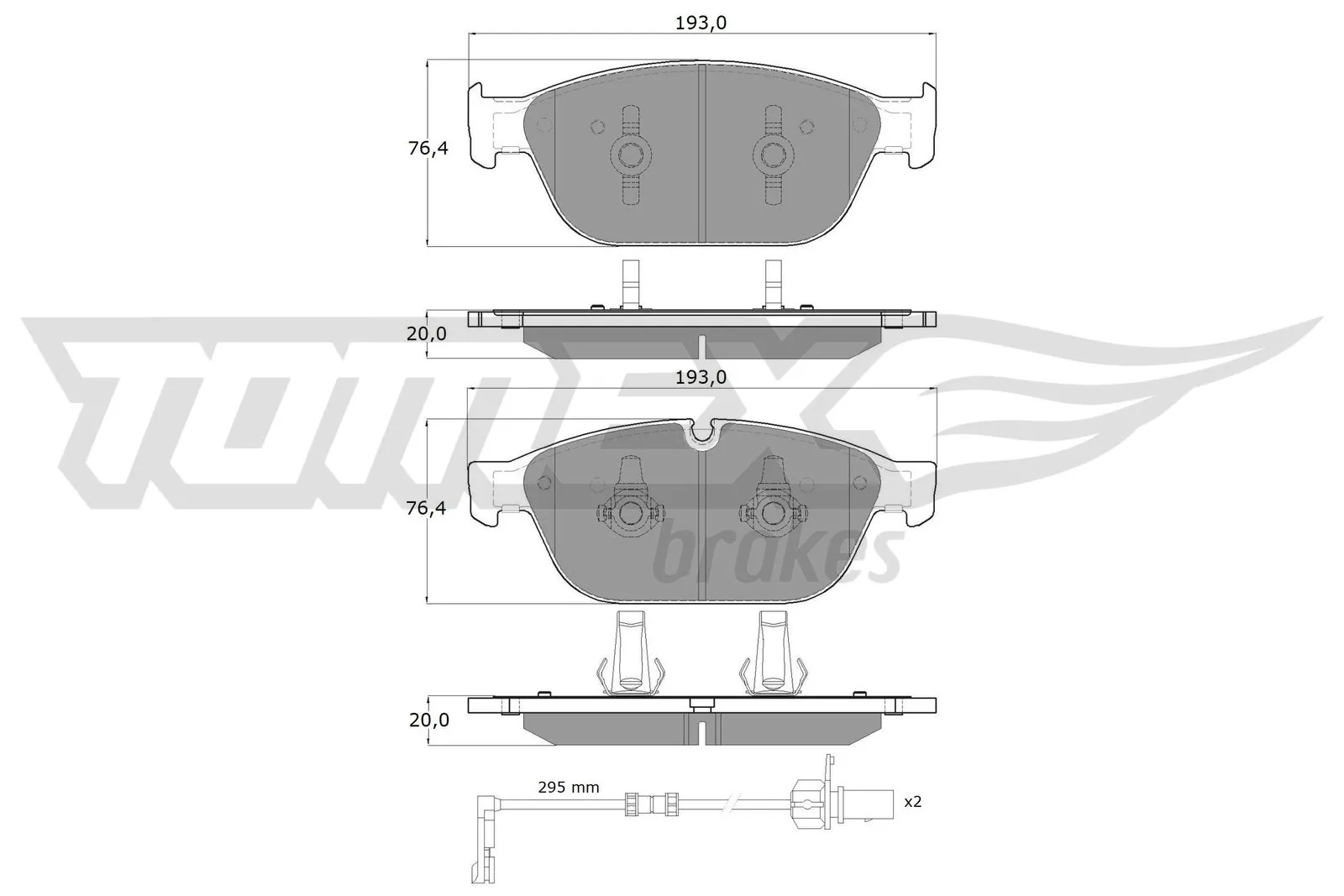 Brake Pad Set, disc brake TX 19-40