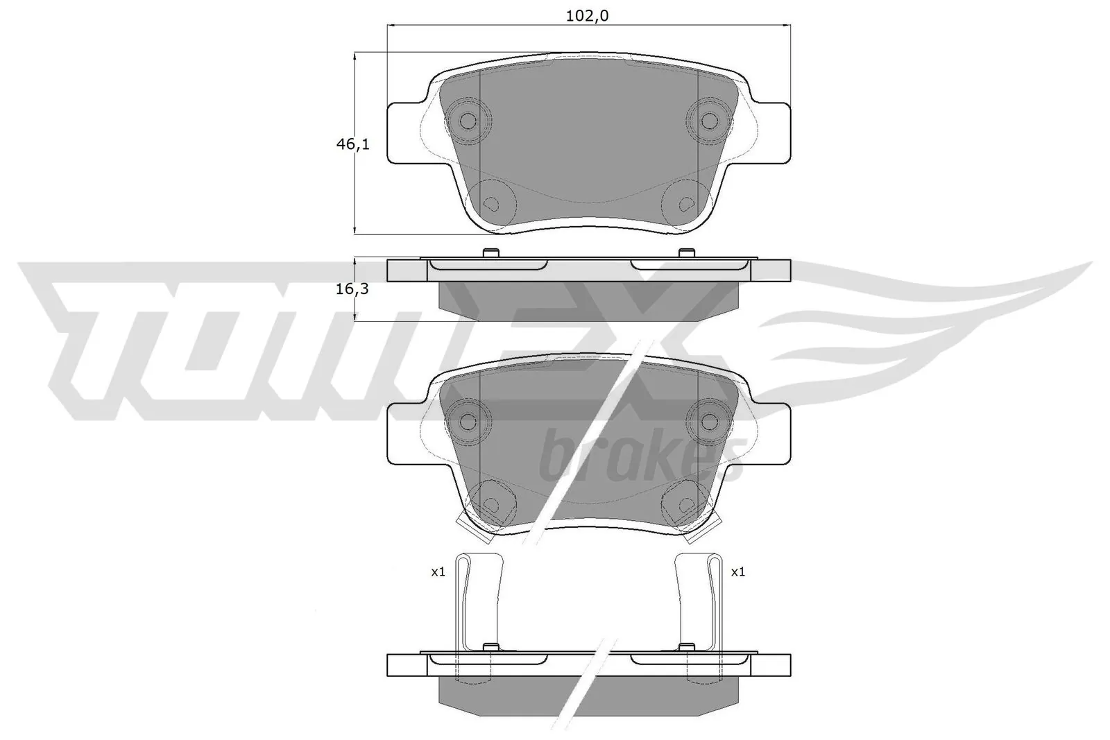 Brake Pad Set, disc brake TX 13-62