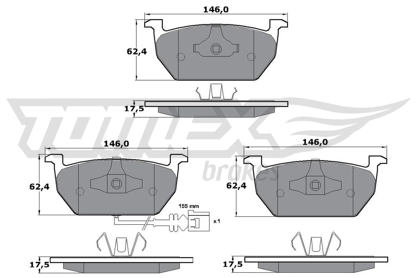 Brake Pad Set, disc brake TX 17-03