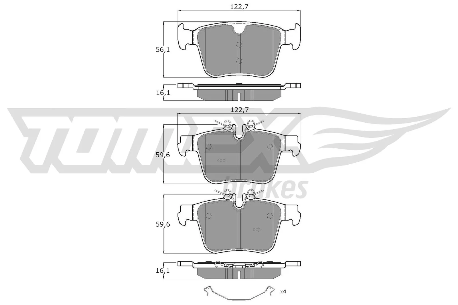 Brake Pad Set, disc brake TX 60-40