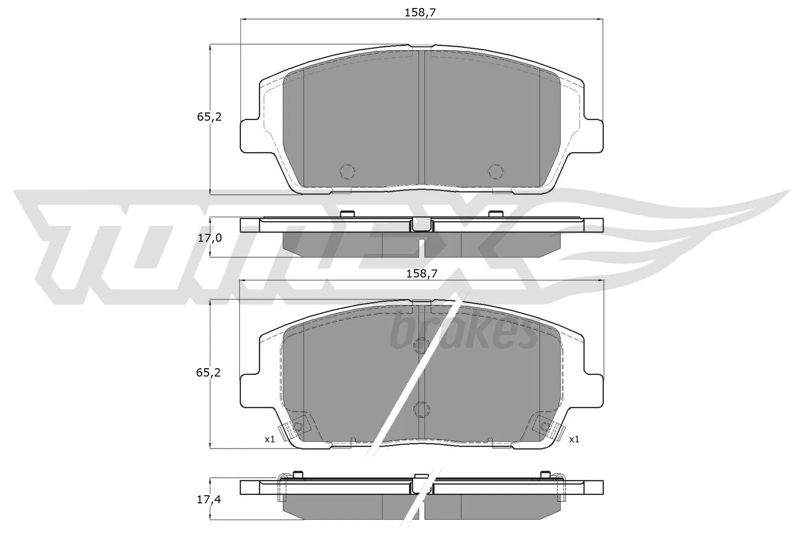 Brake Pad Set, disc brake TX 60-05