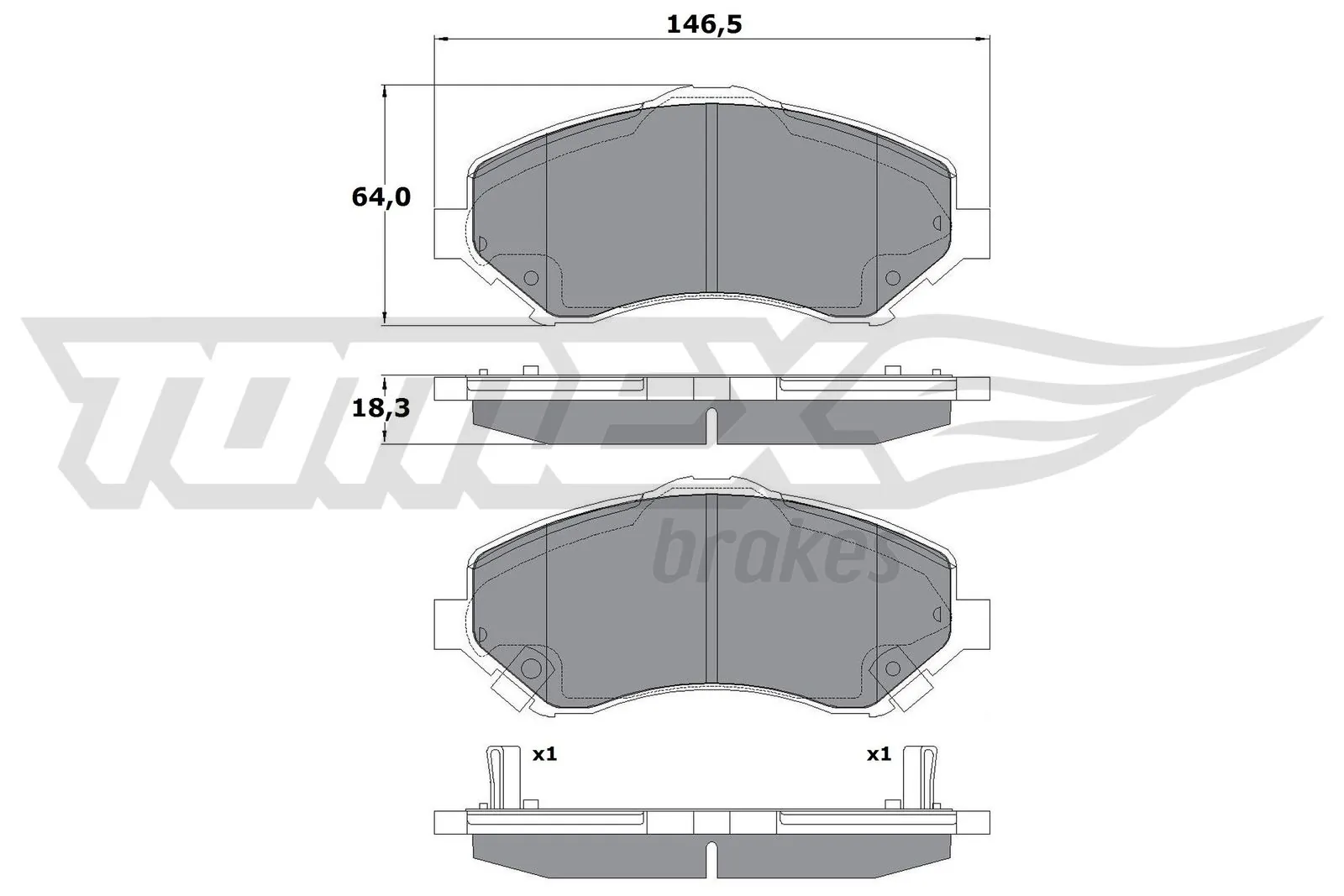 Brake Pad Set, disc brake TX 17-67