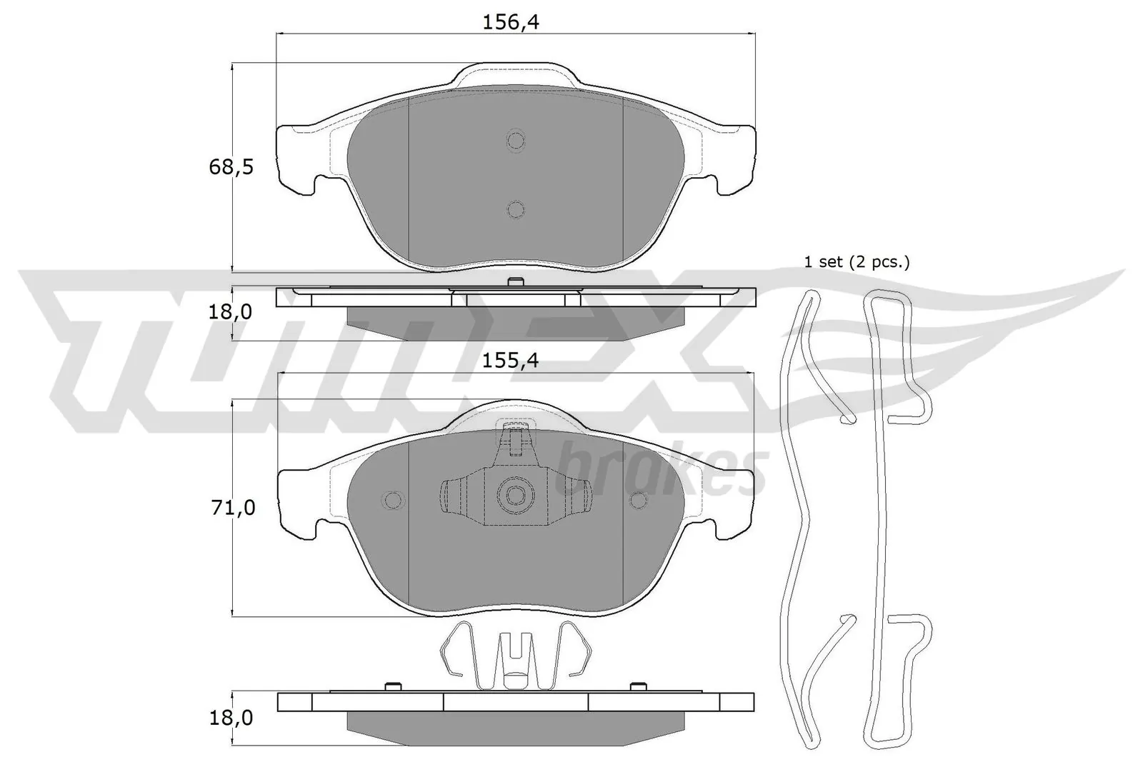 Brake Pad Set, disc brake TX 13-50