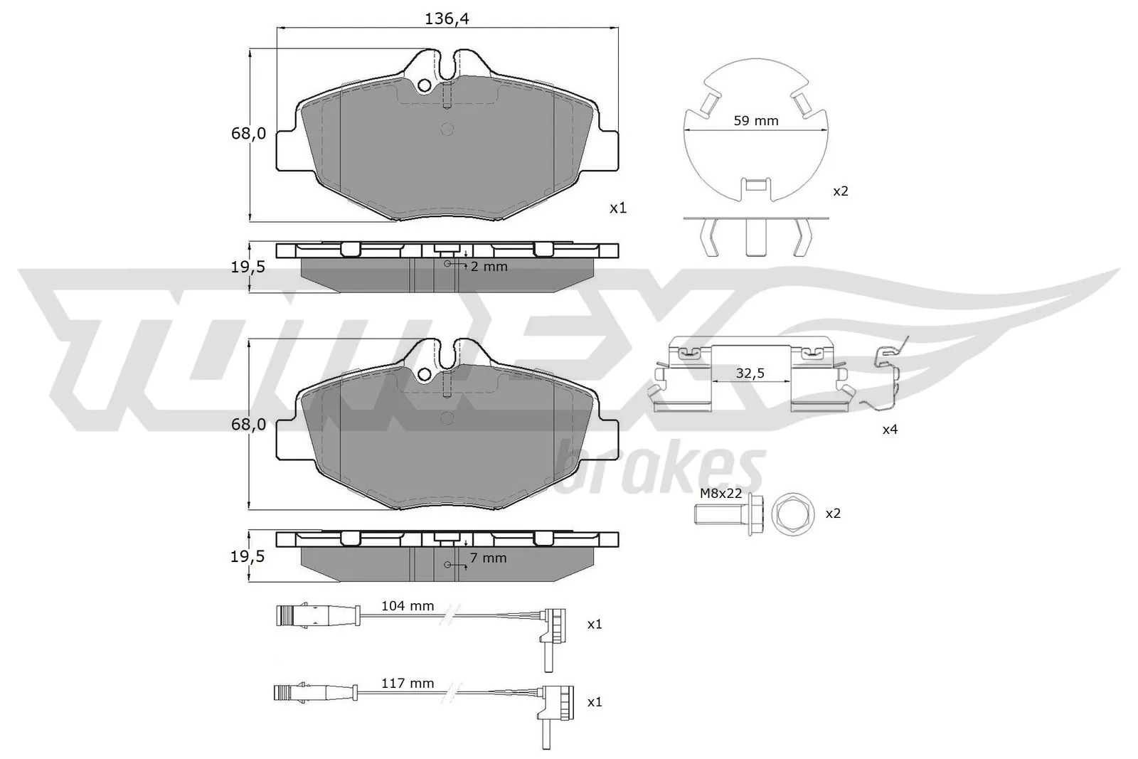 Brake Pad Set, disc brake TX 14-29