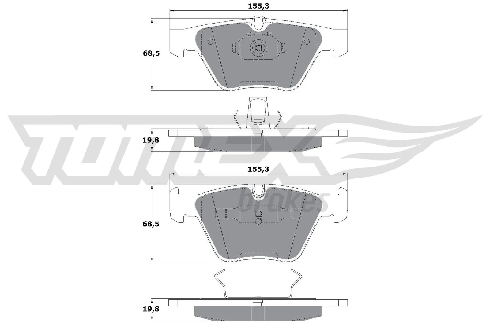 Brake Pad Set, disc brake TX 13-25