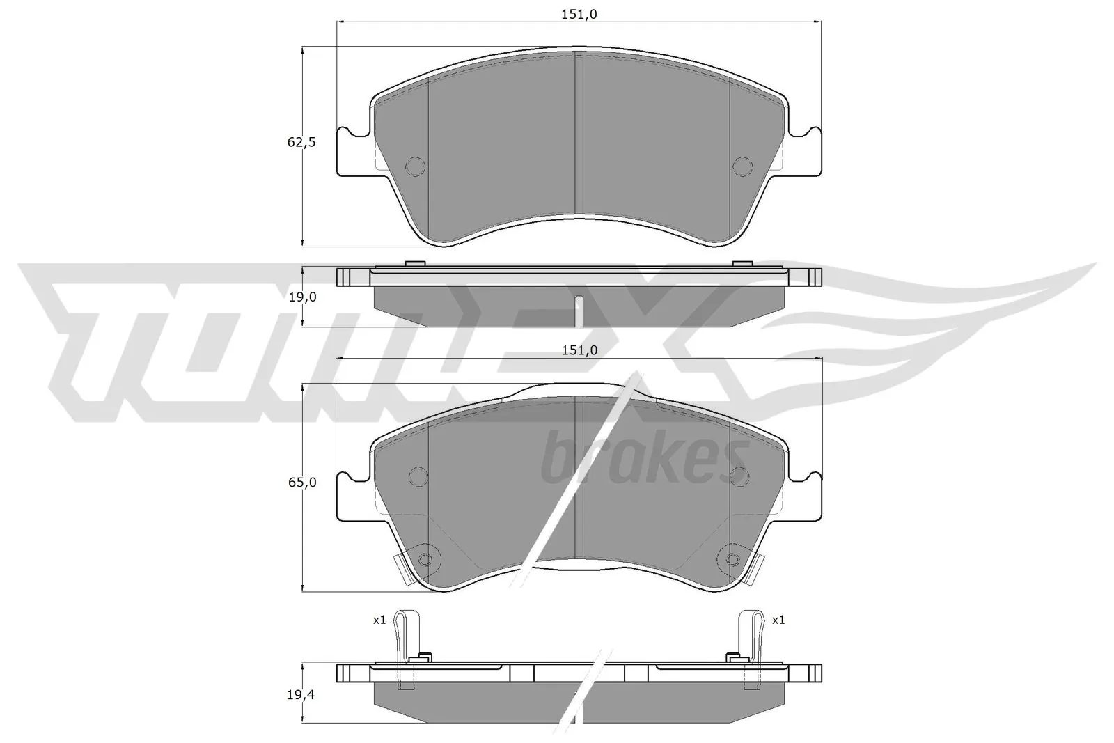 Brake Pad Set, disc brake TX 16-30