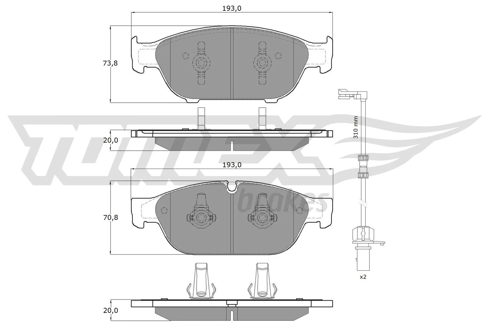 Brake Pad Set, disc brake TX 16-83