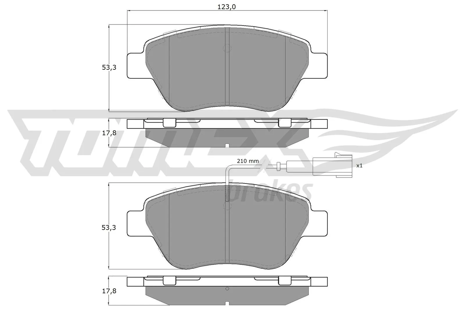 Brake Pad Set, disc brake TX 14-44