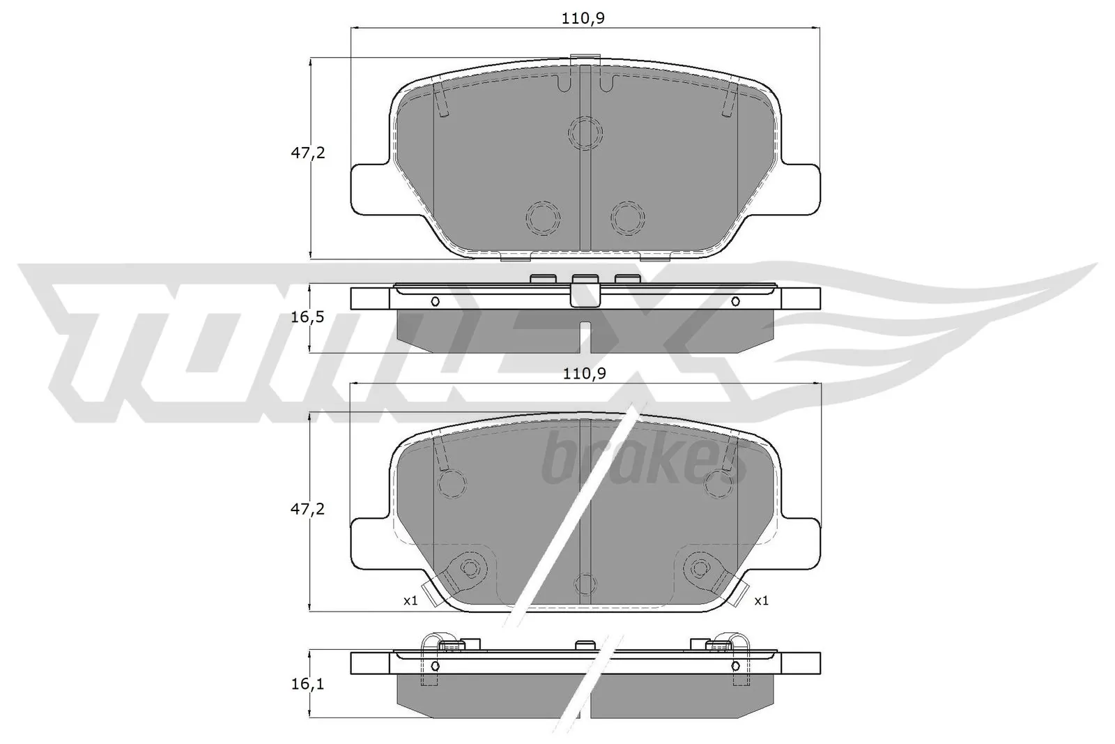 Brake Pad Set, disc brake TX 60-06