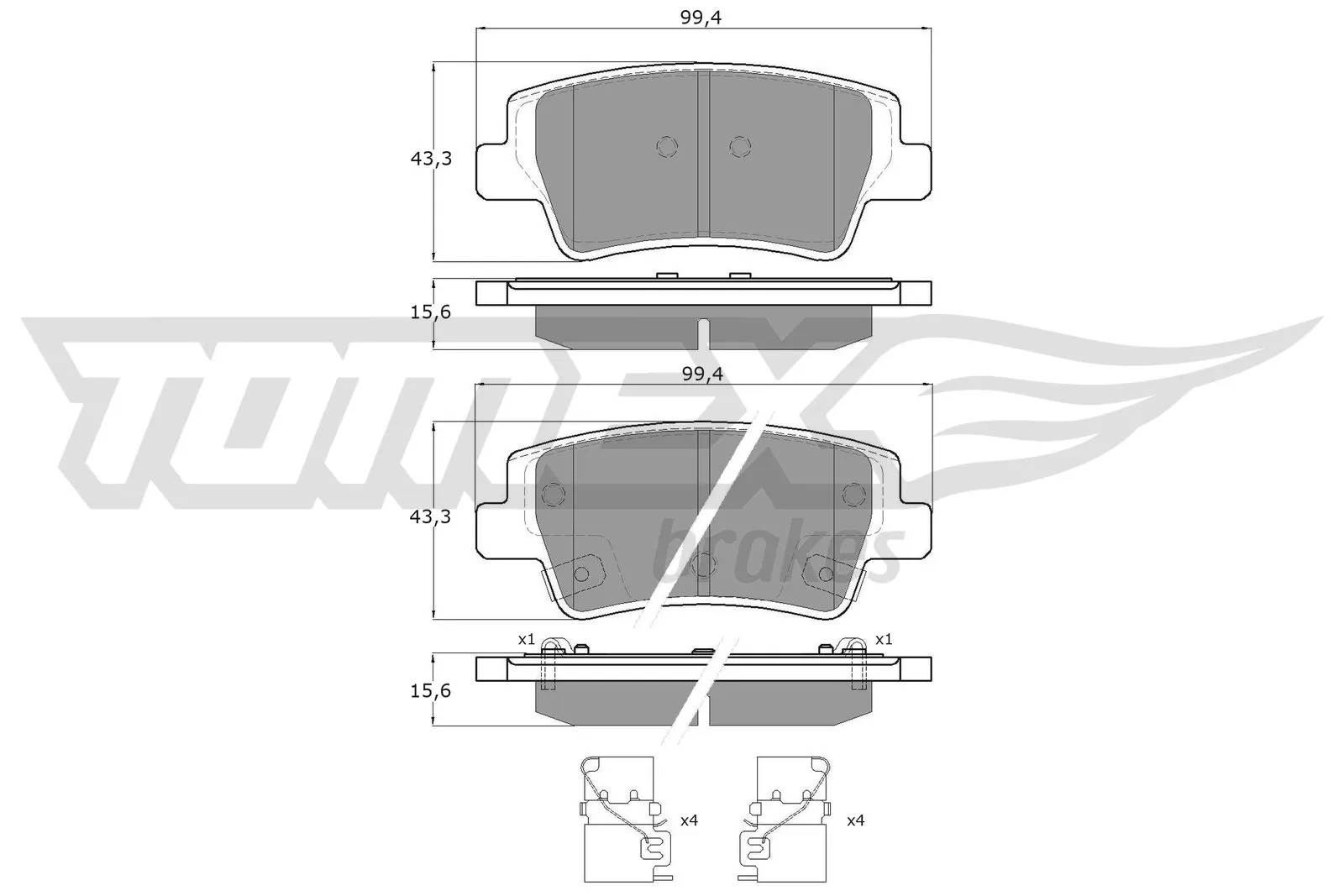 Brake Pad Set, disc brake TX 60-38