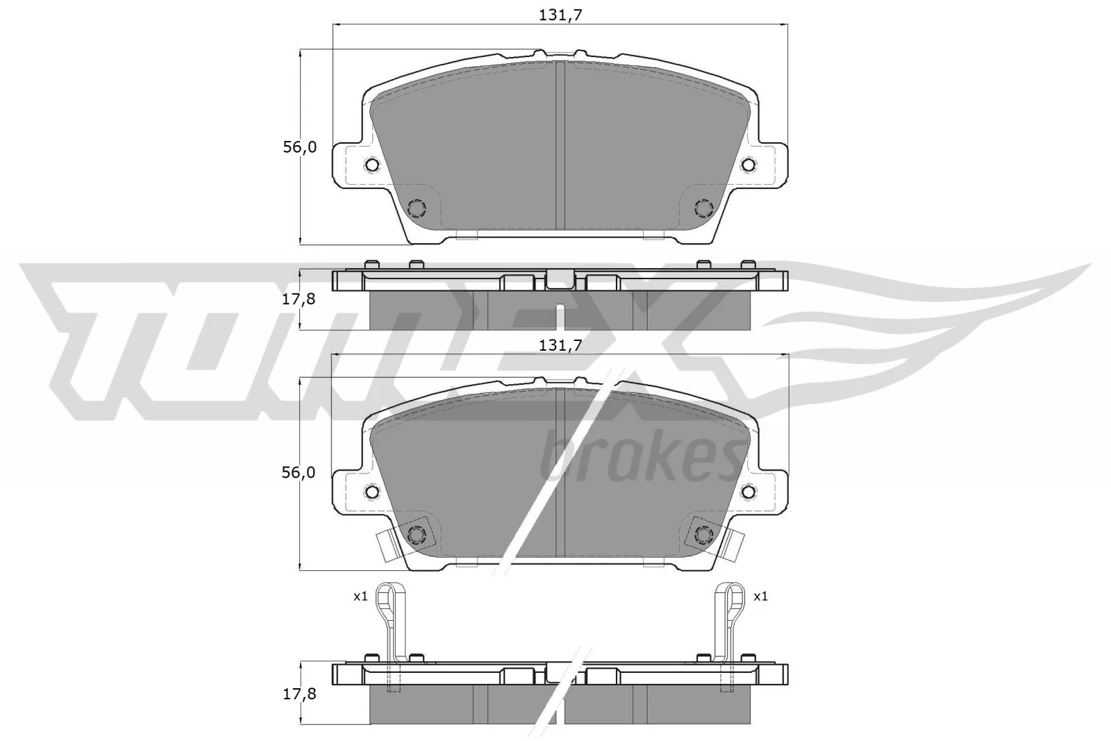 Brake Pad Set, disc brake TX 14-52
