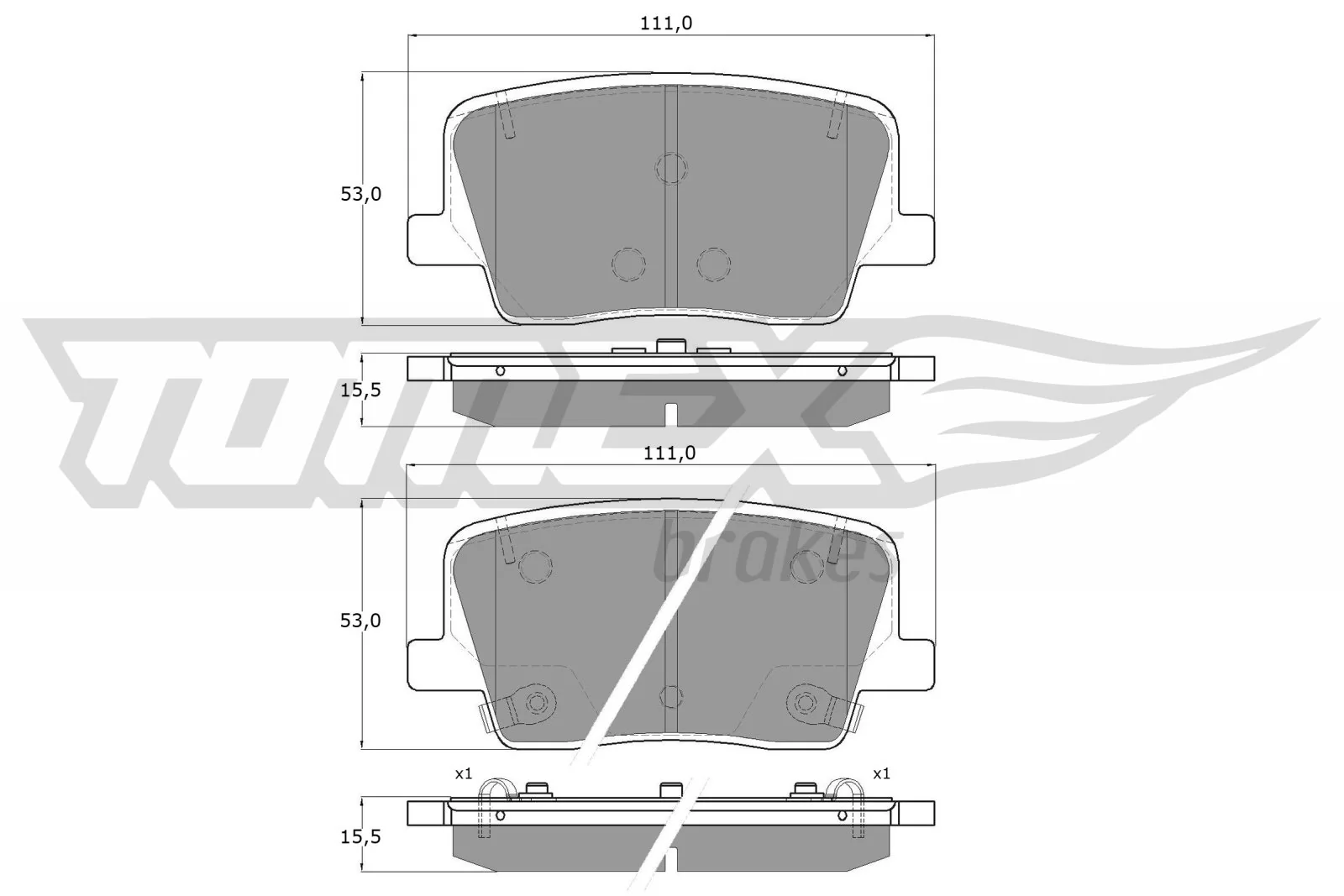 Brake Pad Set, disc brake TX 19-88