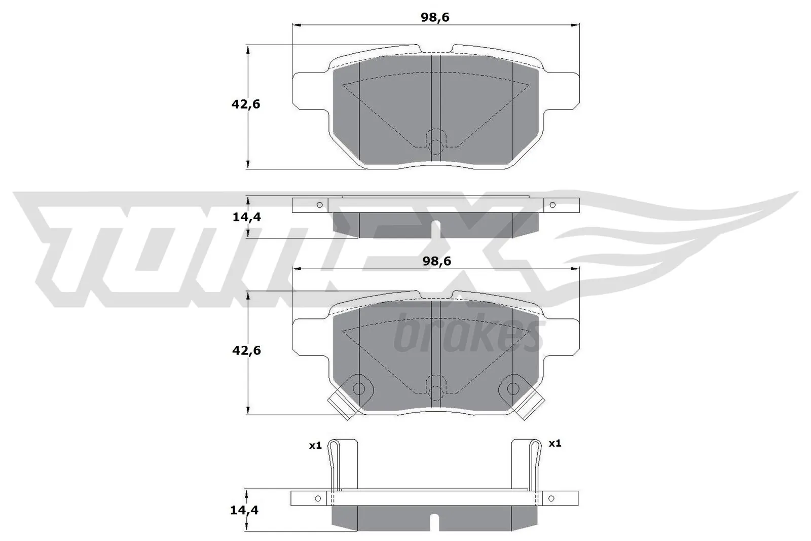 Brake Pad Set, disc brake TX 15-01