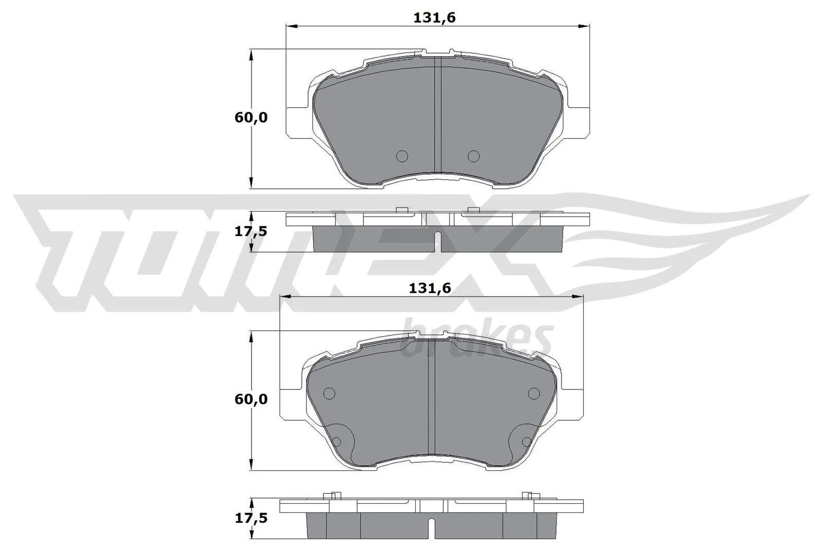 Brake Pad Set, disc brake TX 17-16