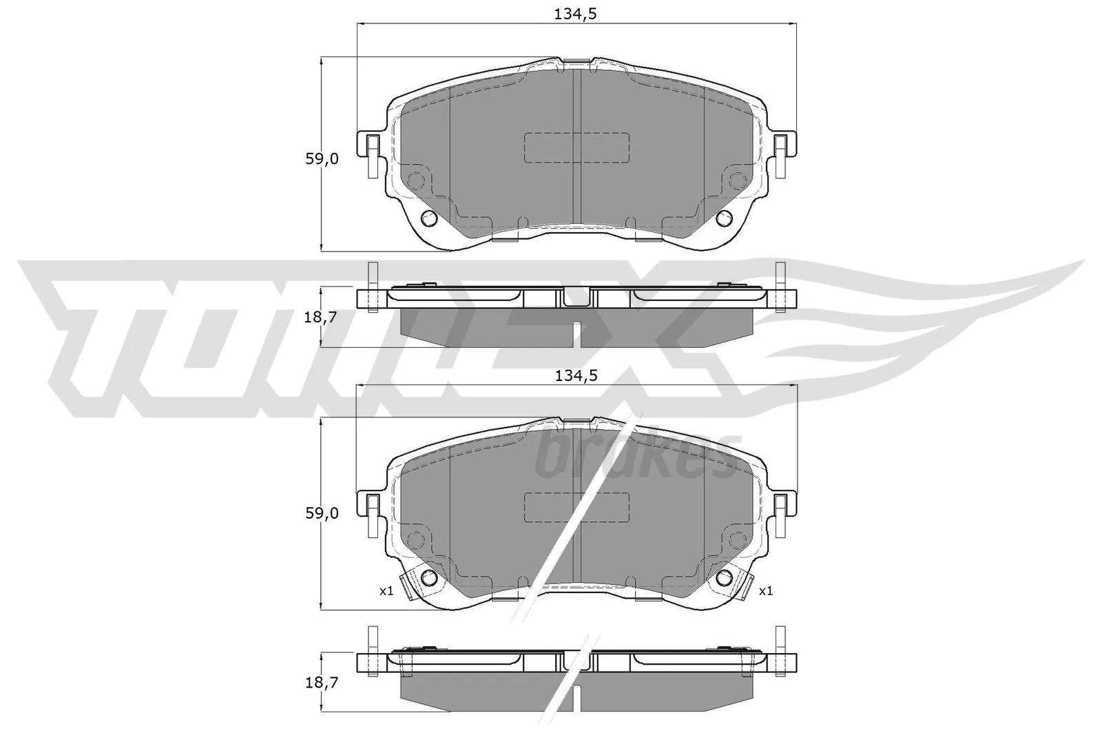 Brake Pad Set, disc brake TX 19-82