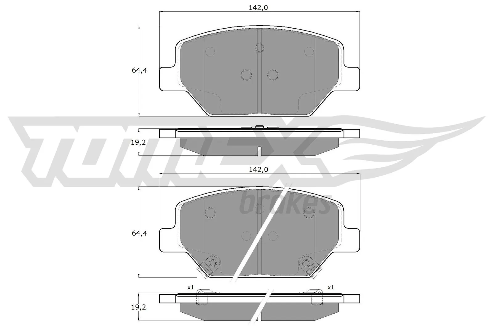 Brake Pad Set, disc brake TX 19-10