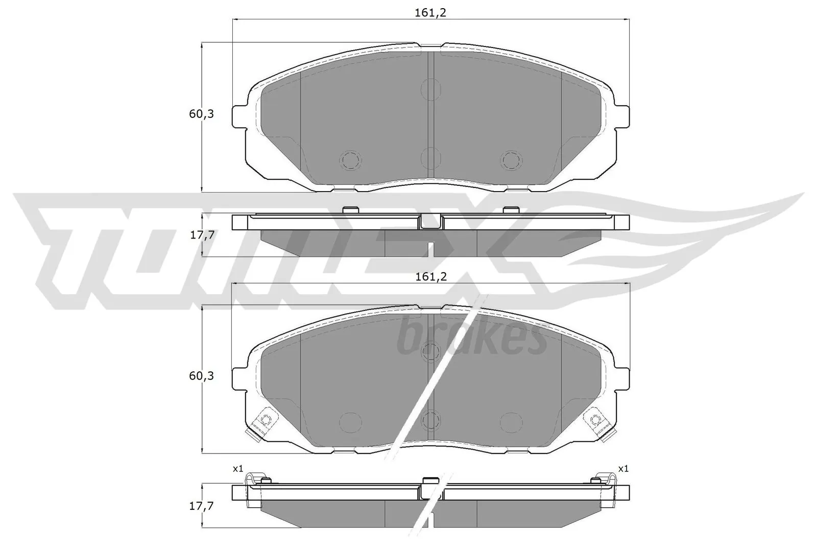 Brake Pad Set, disc brake TX 19-68