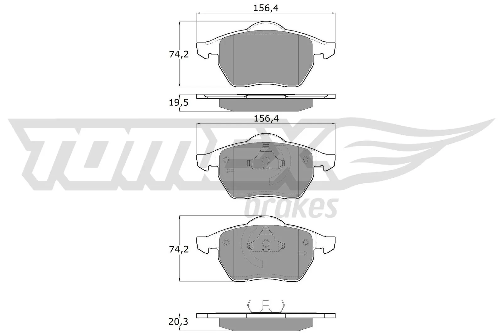 Brake Pad Set, disc brake TX 12-12