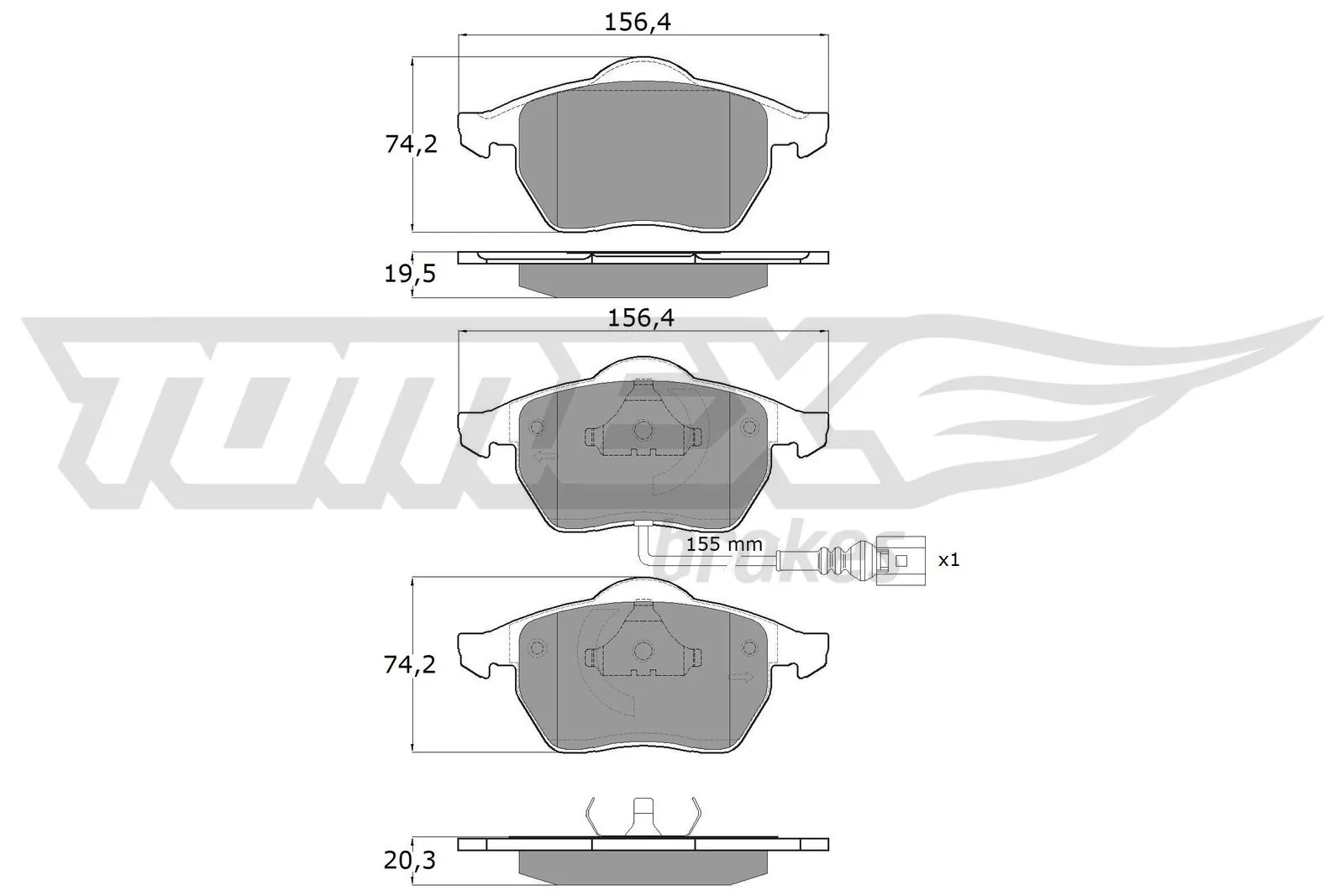 Brake Pad Set, disc brake TX 10-942