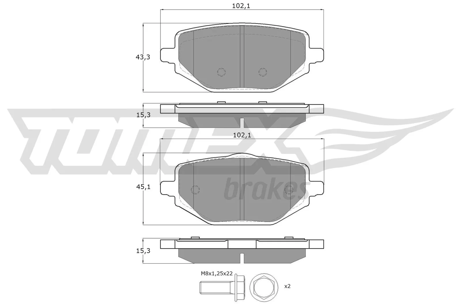 Brake Pad Set, disc brake TX 60-42