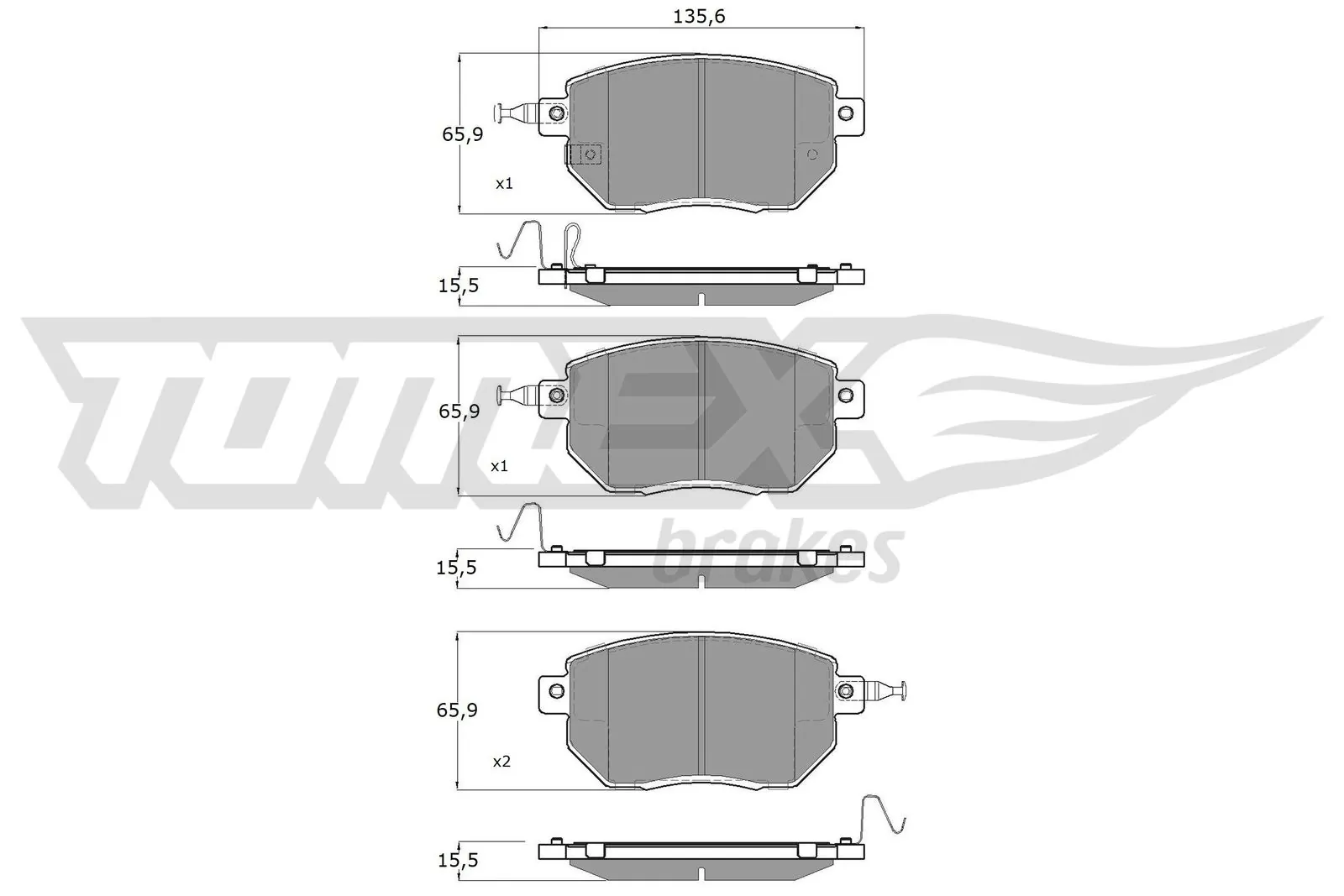 Brake Pad Set, disc brake TX 19-39